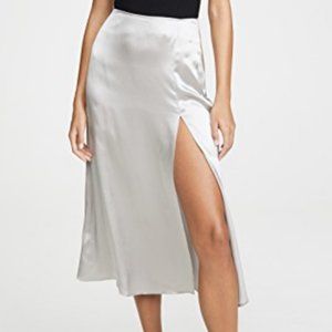 REFORMATION Pigalle Skirt Silk Slit NWT Sz 0
